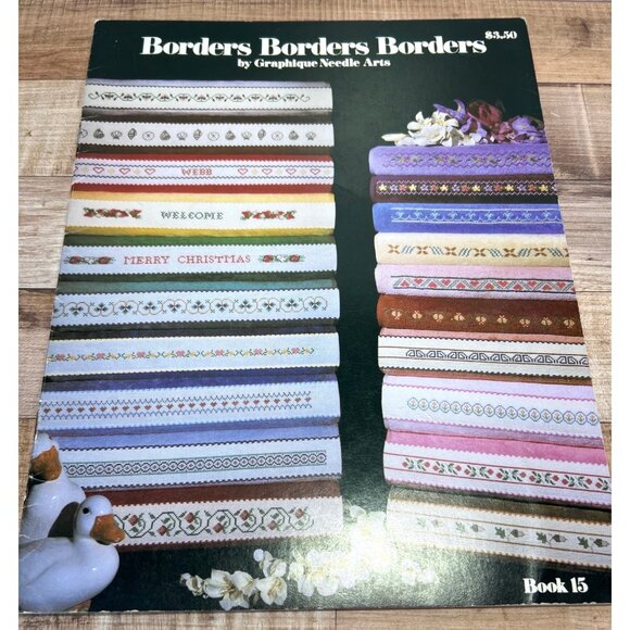 Borders Borders Borders Book 15 By Graphique Needle Arts Cross-Stitch Pattern Bo - Picture 1 of 3